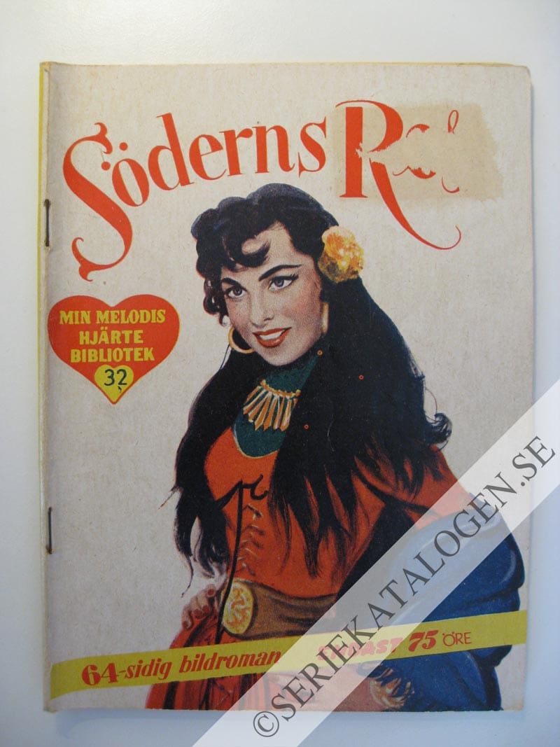 Framsida på Min melodis hjärtebibliotek Söderns ros (1955)