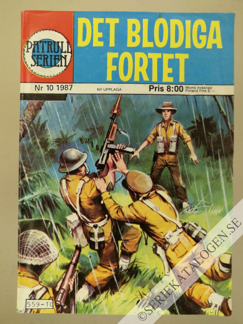 Framsida på Patrullserien #10 - Det blodiga fortet (1987)
