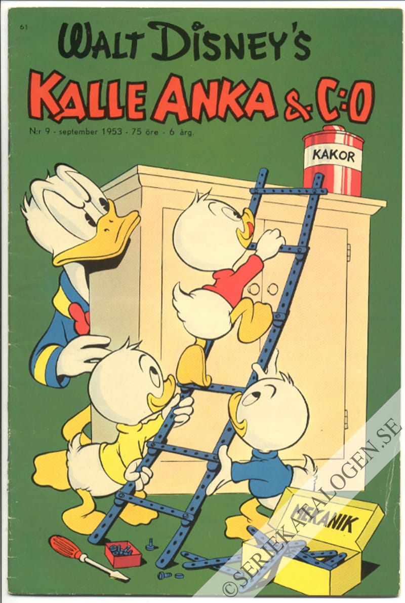 Framsida på Kalle Anka & C:o #9 (1953)