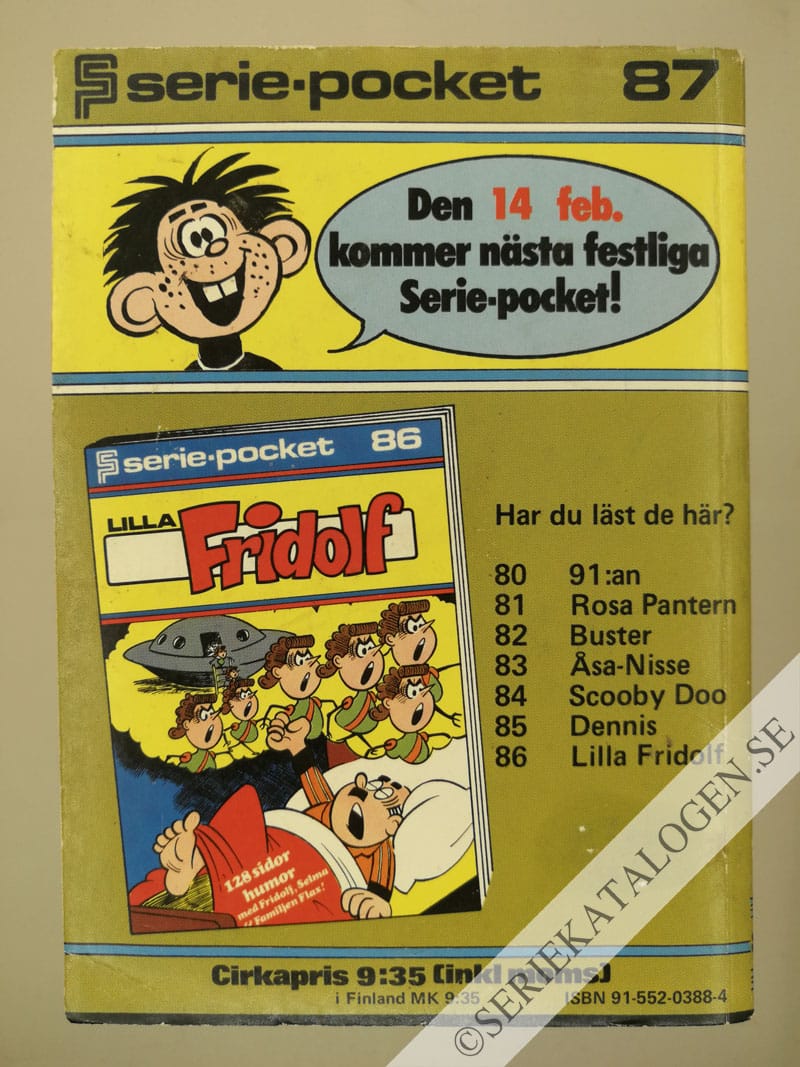 Baksida på Flygsoldat 113 Bom (1980)