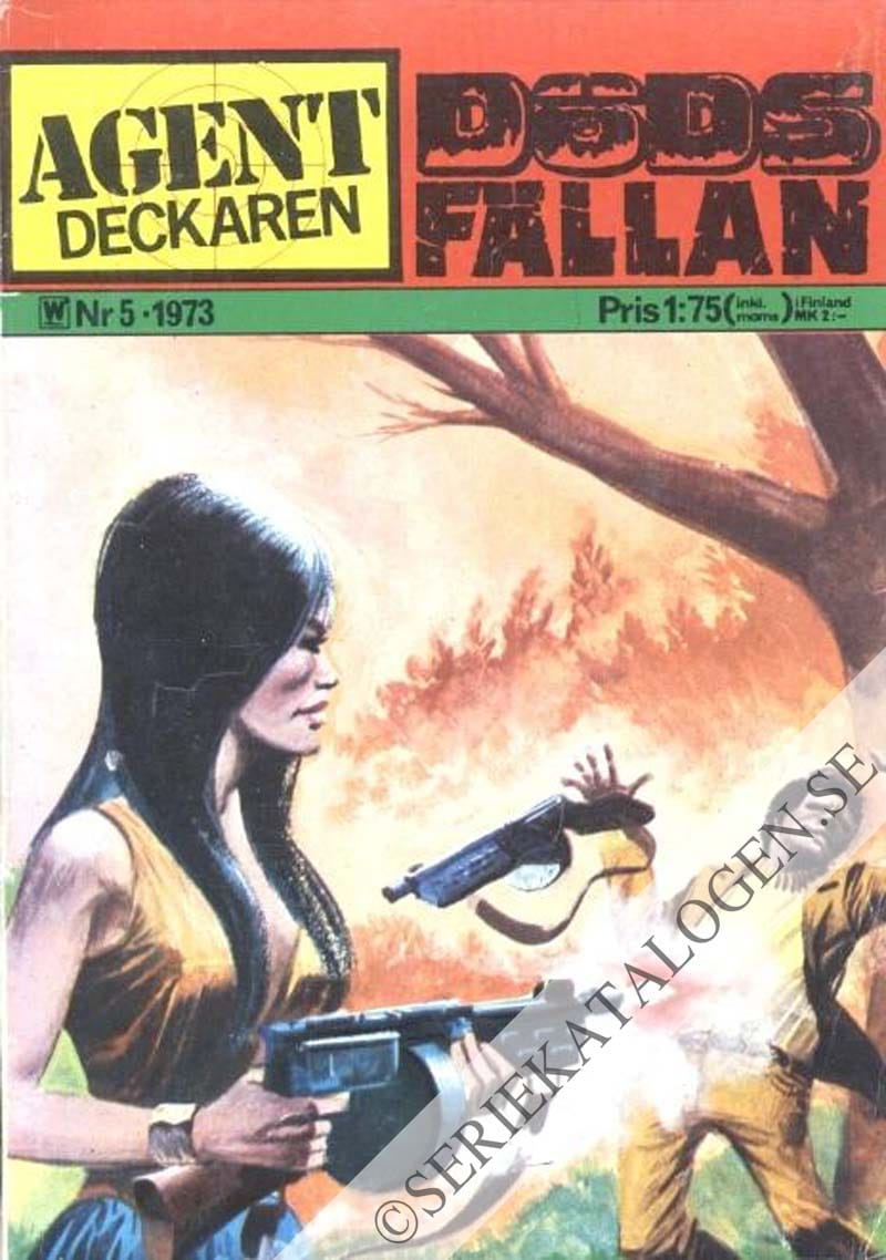 Framsida på Agent-deckaren Dödsfällan (1973)