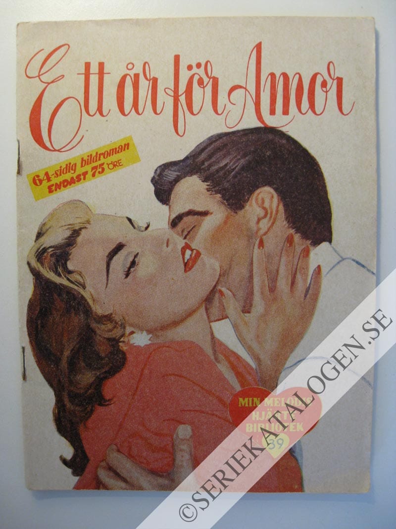 Framsida på Min melodis hjärtebibliotek Ett år för Amor (1955)