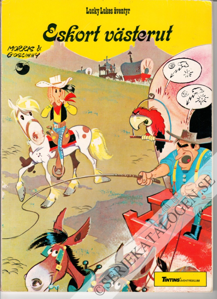 Framsida på Tintins äventyrsklubb Eskort västerut (1990)