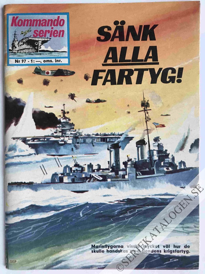Framsida på Kommandoserien #97 - Sänk alla fartyg! (1966)