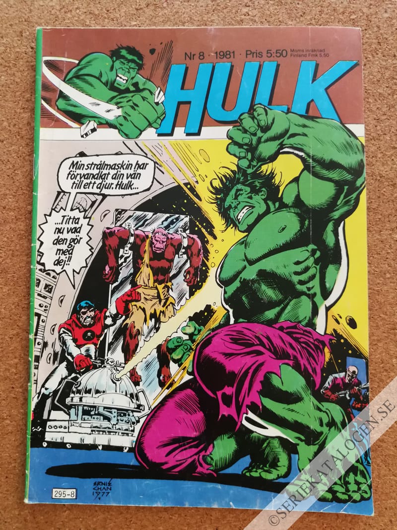 Framsida på Hulk #8 (1981)