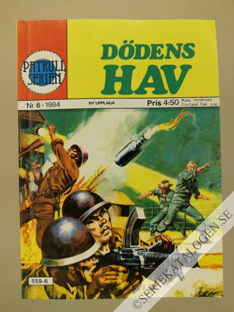 Framsida på Patrullserien #6 - Dödens hav (1984)