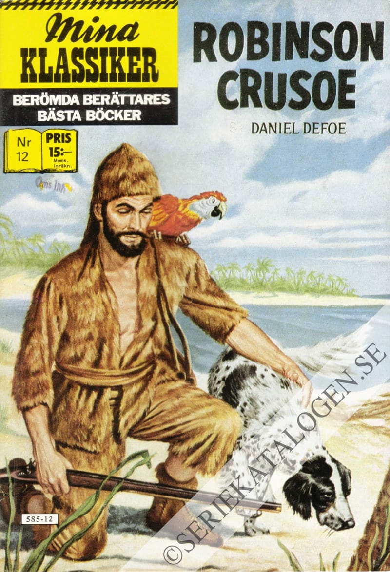 Framsida på Mina klassiker Robinson Crusoe (1988)