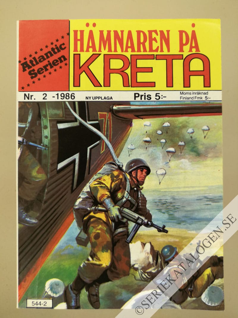 Framsida på Atlanticserien Hämnaren på Kreta (1986)