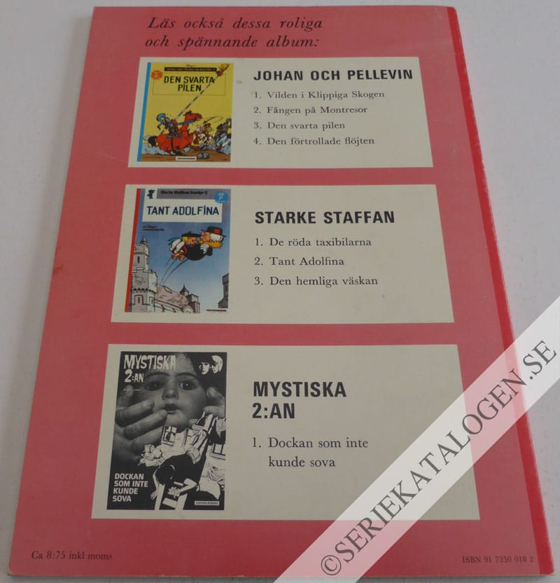 Baksida på Den hemliga väskan (1974)