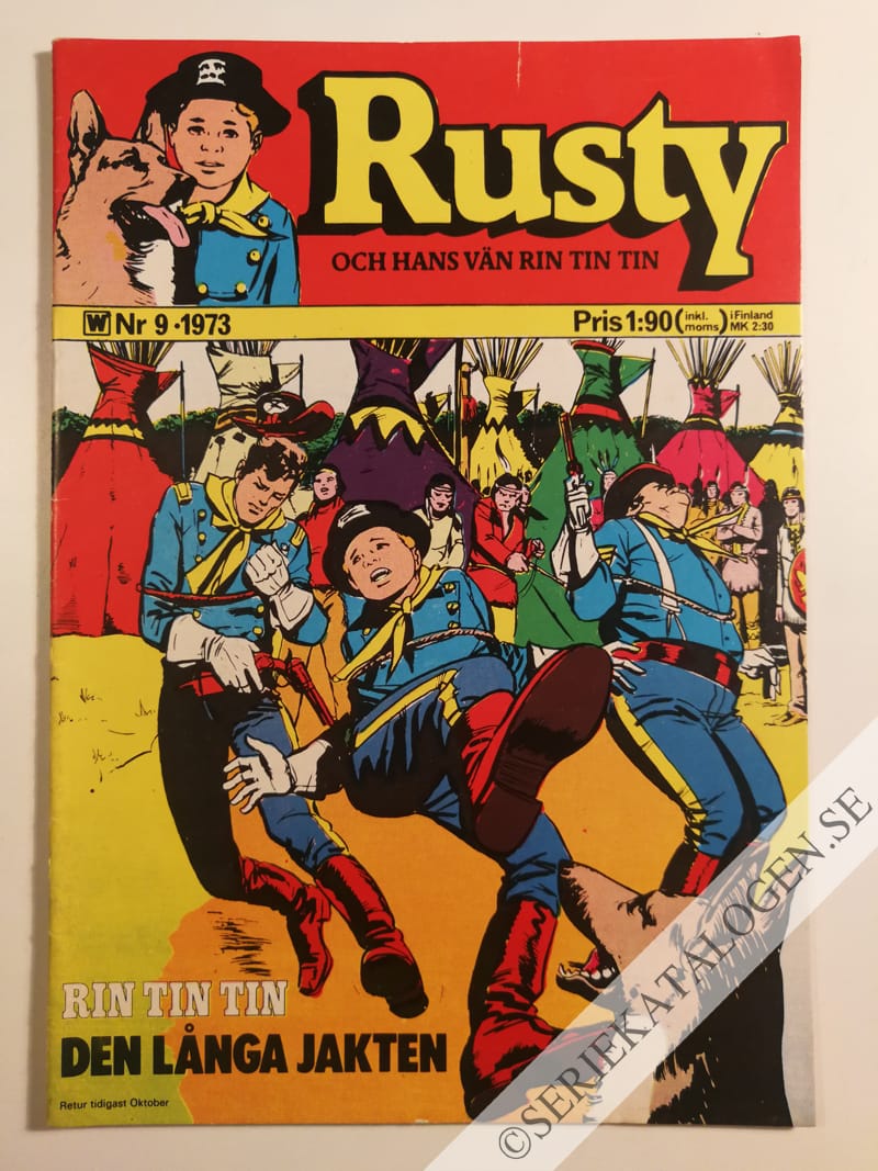 Framsida på Rusty och hans vän Rin Tin Tin #9 (1973)
