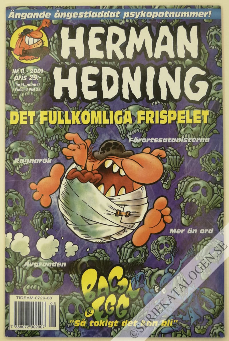 Framsida på Herman Hedning #8 (2001)