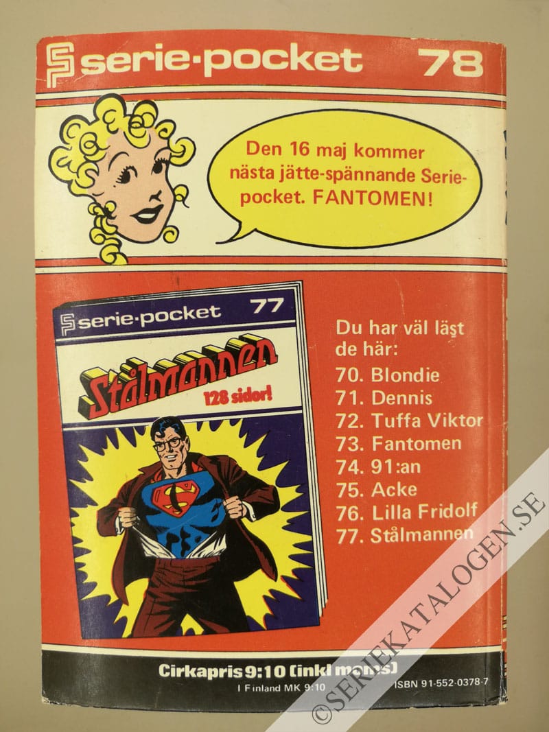 Baksida på Blondie (1979)