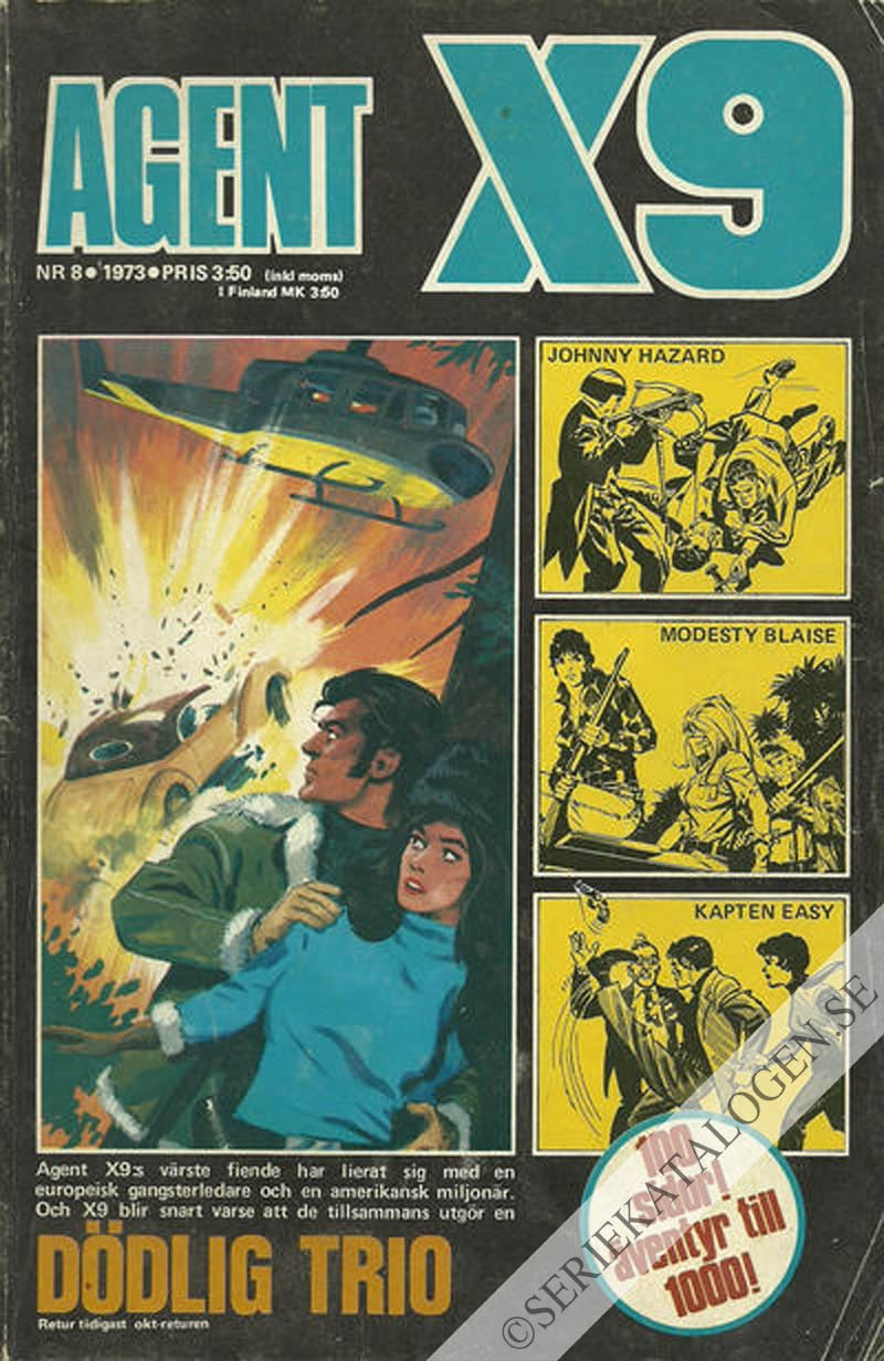 Framsida på Agent X9 #8 (1973)