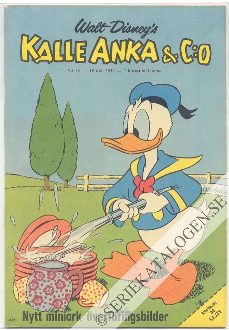 Framsida på Kalle Anka & C:o #43 (1964)