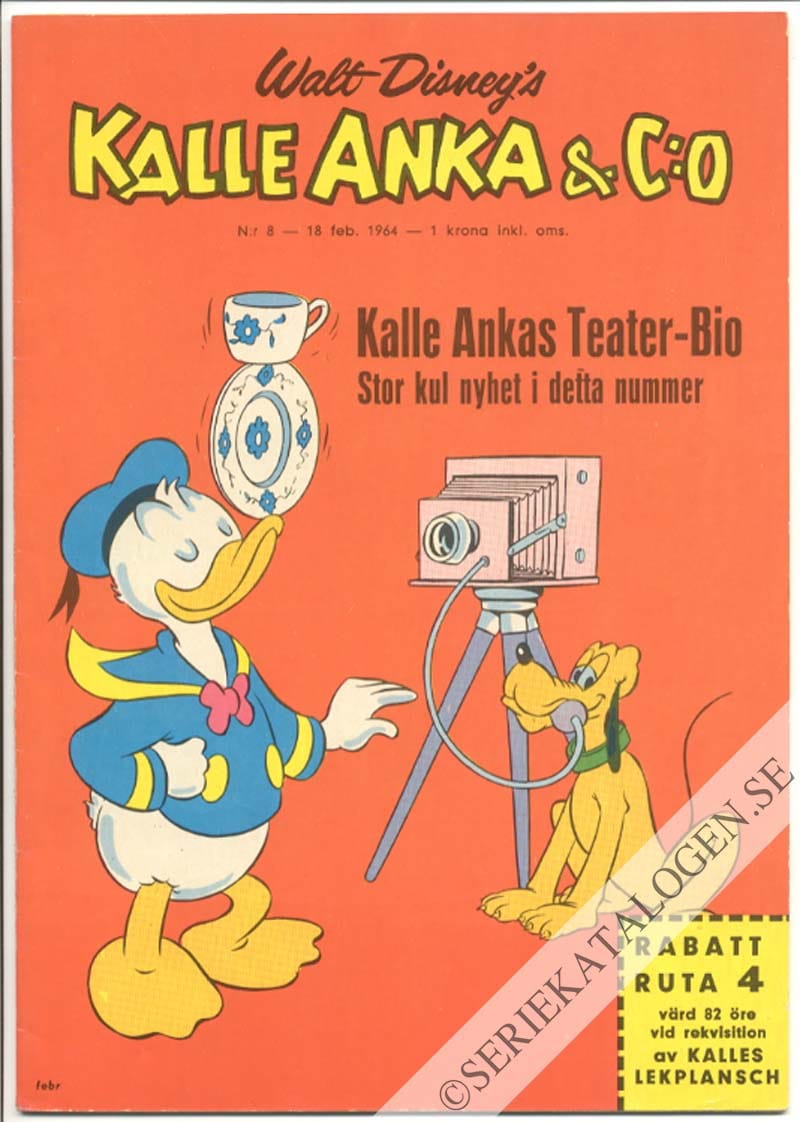 Framsida på Kalle Anka & C:o #8 (1964)