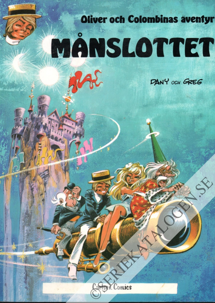 Framsida på Oliver och Colombinas äventyr Månslottet (1978)