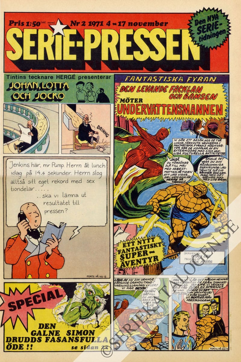 Framsida på Seriepressen #2 (1971)