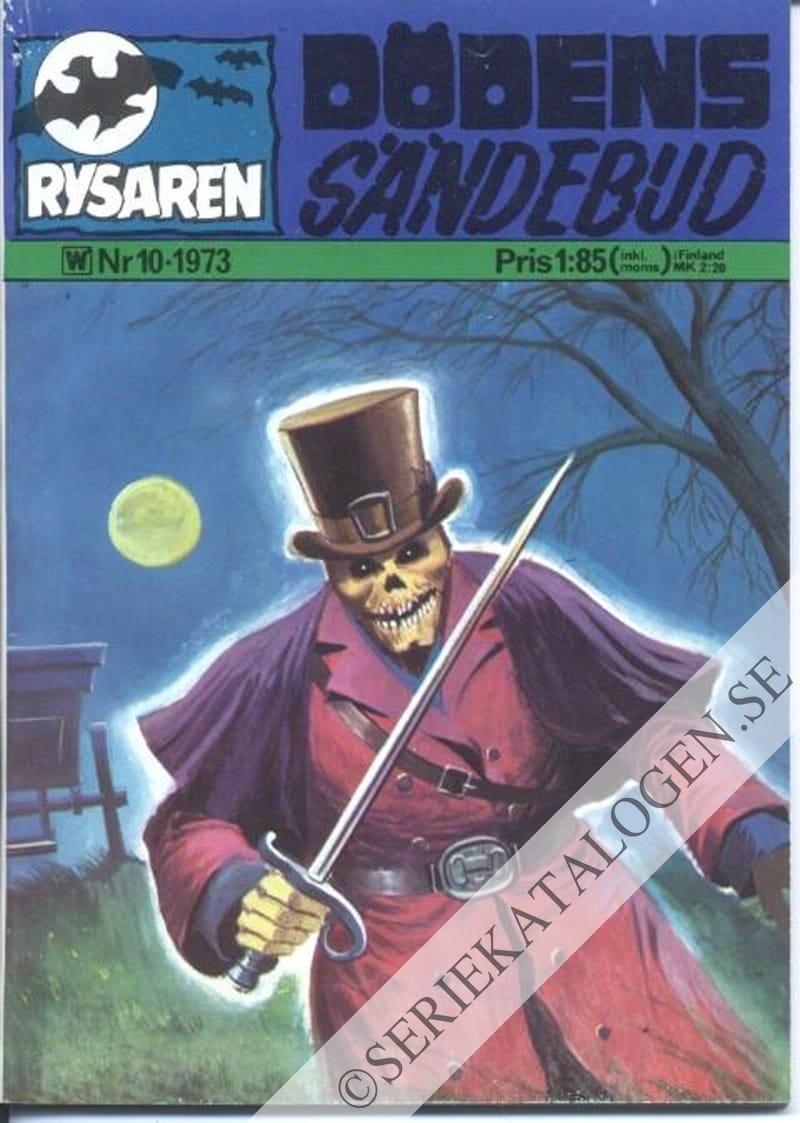 Framsida på Rysaren #10 - Dödens sändebud (1973)