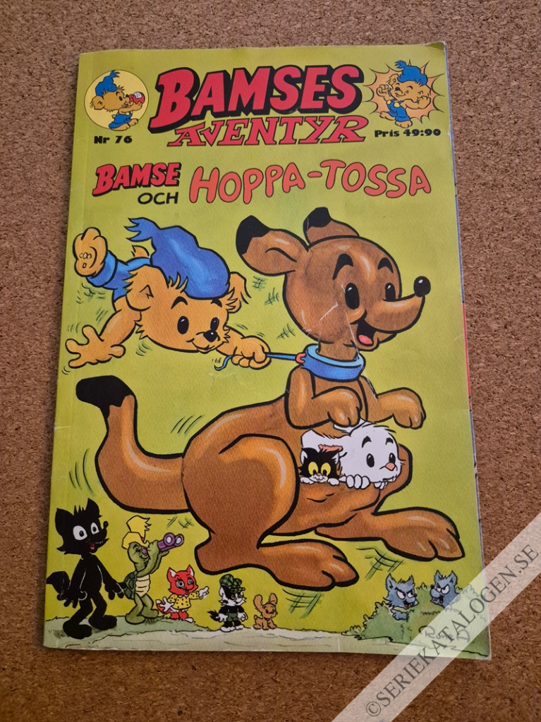 Framsida på Bamses äventyr Bamse och Hoppa-Tossa (2018)