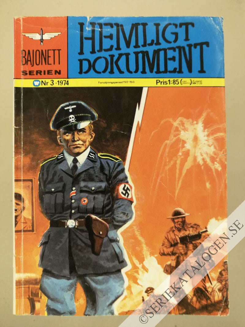 Framsida på Bajonettserien #3 - Hemligt dokument (1974)