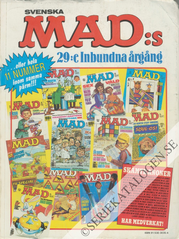 Framsida på Svenska MAD inbundna årgångar #1988 (1989)