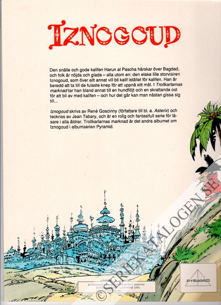 Baksida på Iznogoud: Trollkarlarnas marknad (1994)