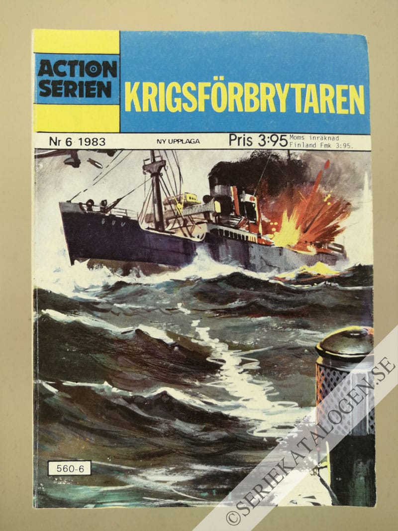 Framsida på Actionserien #6 - Krigsförbrytaren (1983)