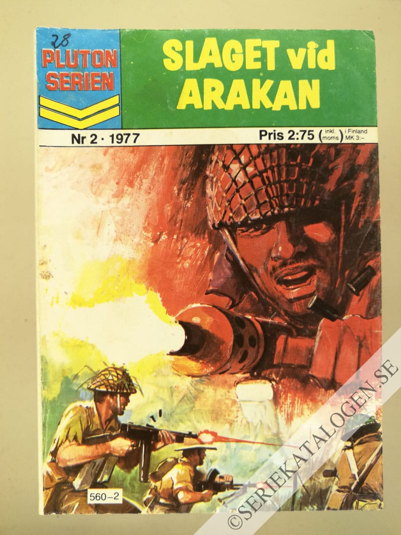 Framsida på Plutonserien Slaget vid Arakan (1977)