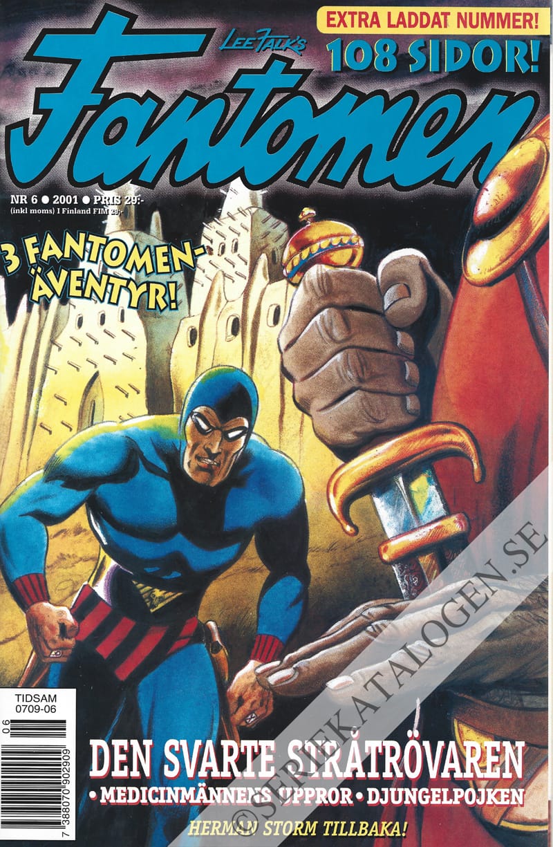 Framsida på Fantomen #6 (2001)
