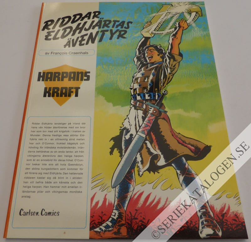 Framsida på Riddar Eldhjärtas äventyr Harpans kraft (1976)