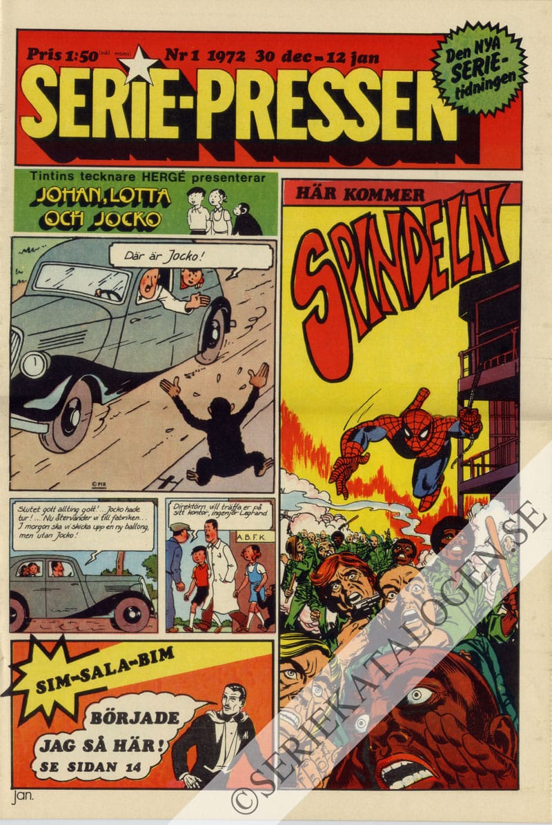 Framsida på Seriepressen #1 (1972)