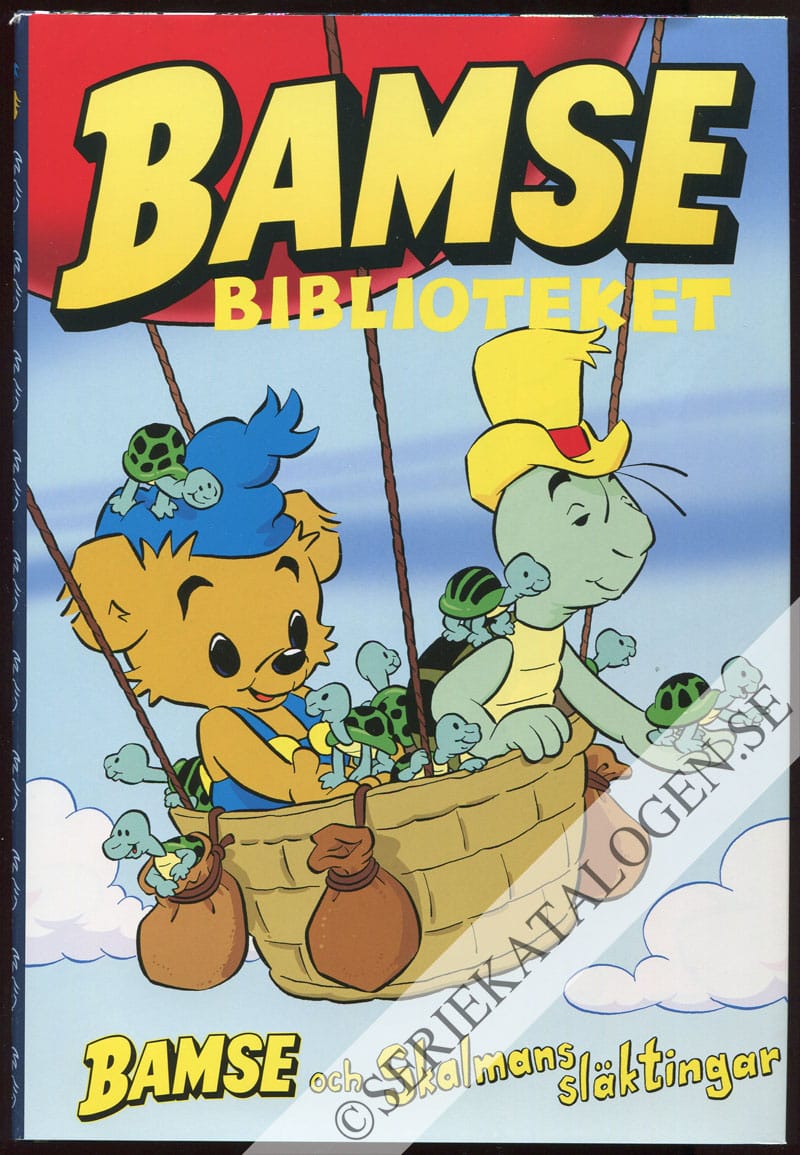 Framsida på Bamsebiblioteket PM-serierna Bamse och Skalmans släktingar (2014)
