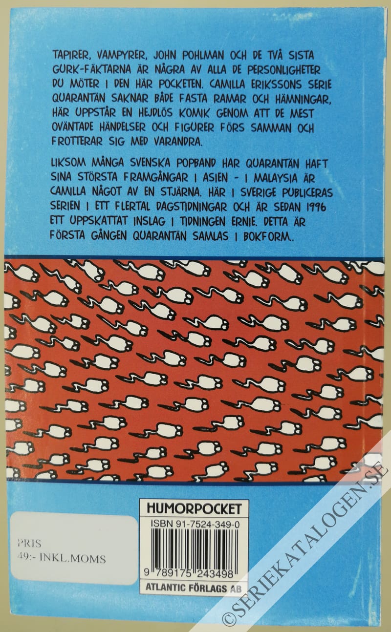Baksida på Quarantän (1998)