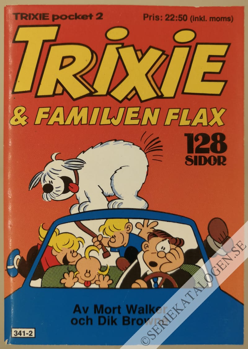 Framsida på Trixie pocket Trixie & Familjen Flax (1990)