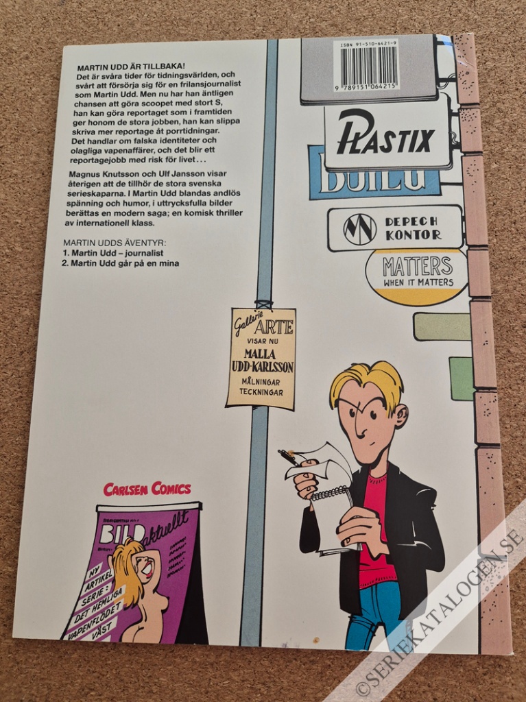 Baksida på Martin Udd går på en mina (1992)