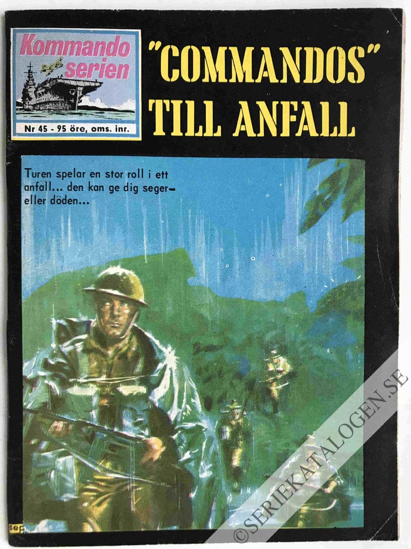 Framsida på Kommandoserien "Commandos" till anfall (1964)