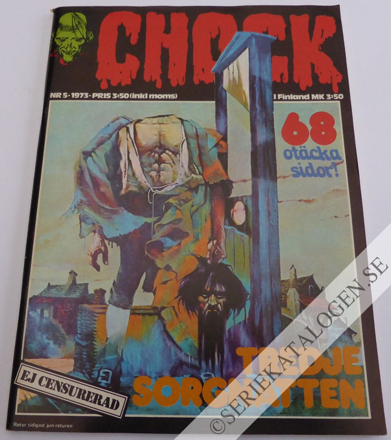 Framsida på Chock Tredje sorgnatten (1973)