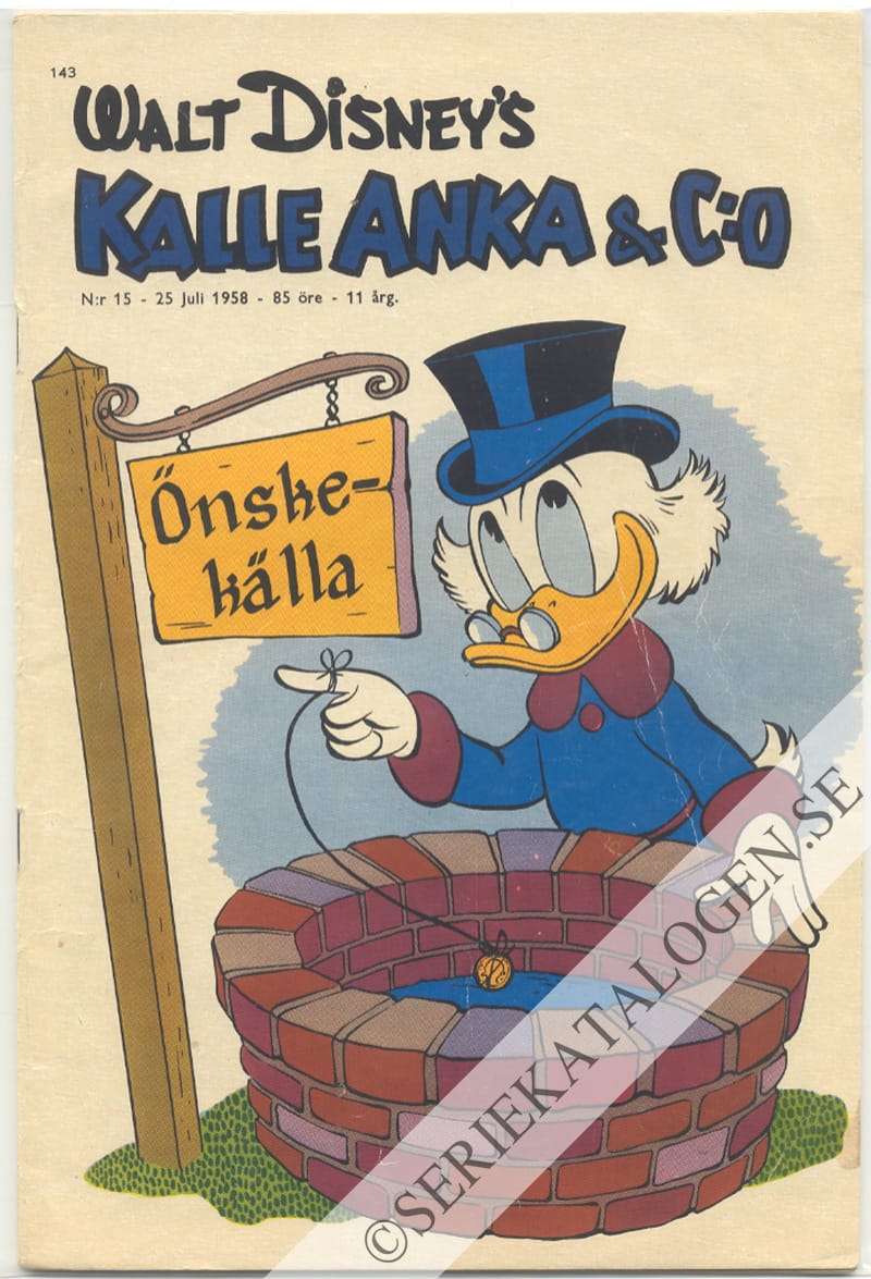 Framsida på Kalle Anka & C:o #15 (1958)