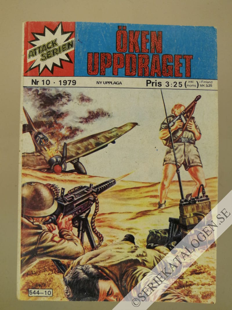 Framsida på Attackserien Ökenuppdraget (1979)