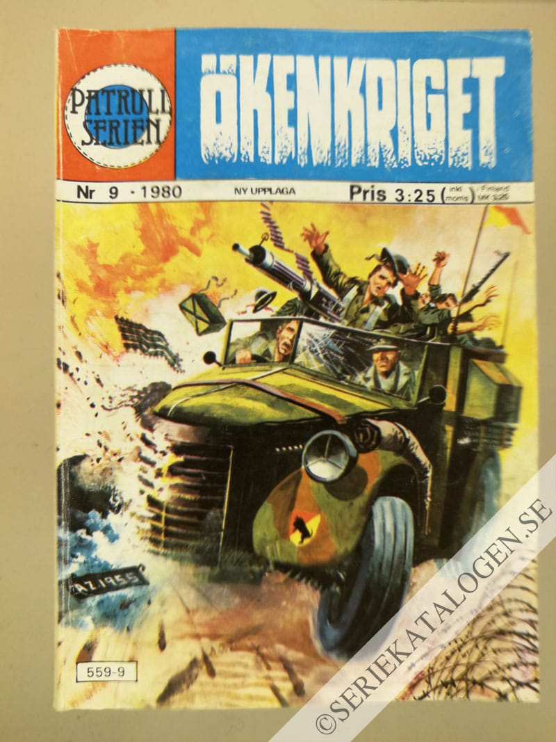 Framsida på Patrullserien Ökenkriget (1980)