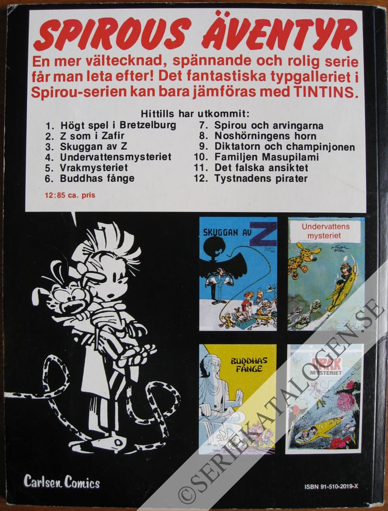 Baksida på Tystnadens pirater/Quick Super (1977)
