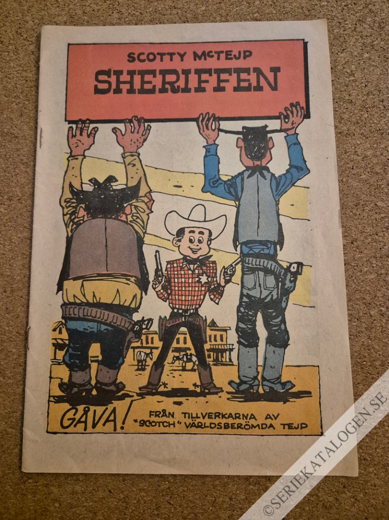 Framsida på Scotty McTejp Scotty McTejp sheriffen (19??)