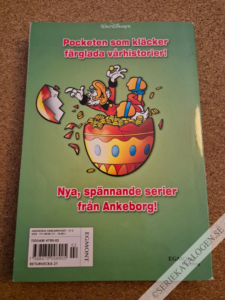 Baksida på Kalles påskpocket (2020)