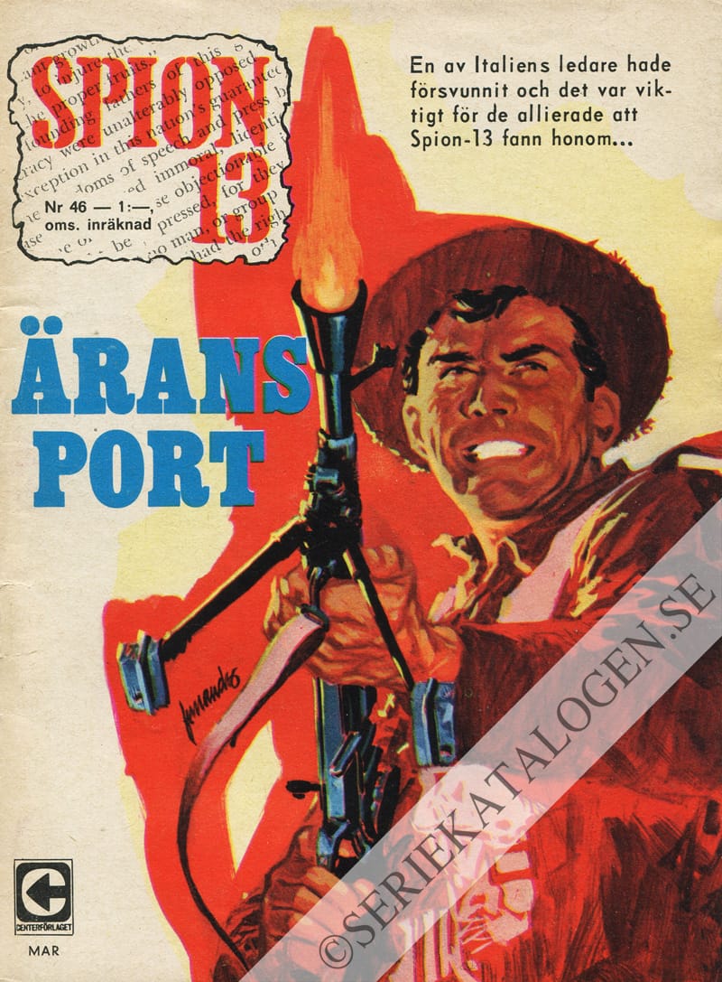 Framsida på Spion 13 #46 - Ärans port (1967)