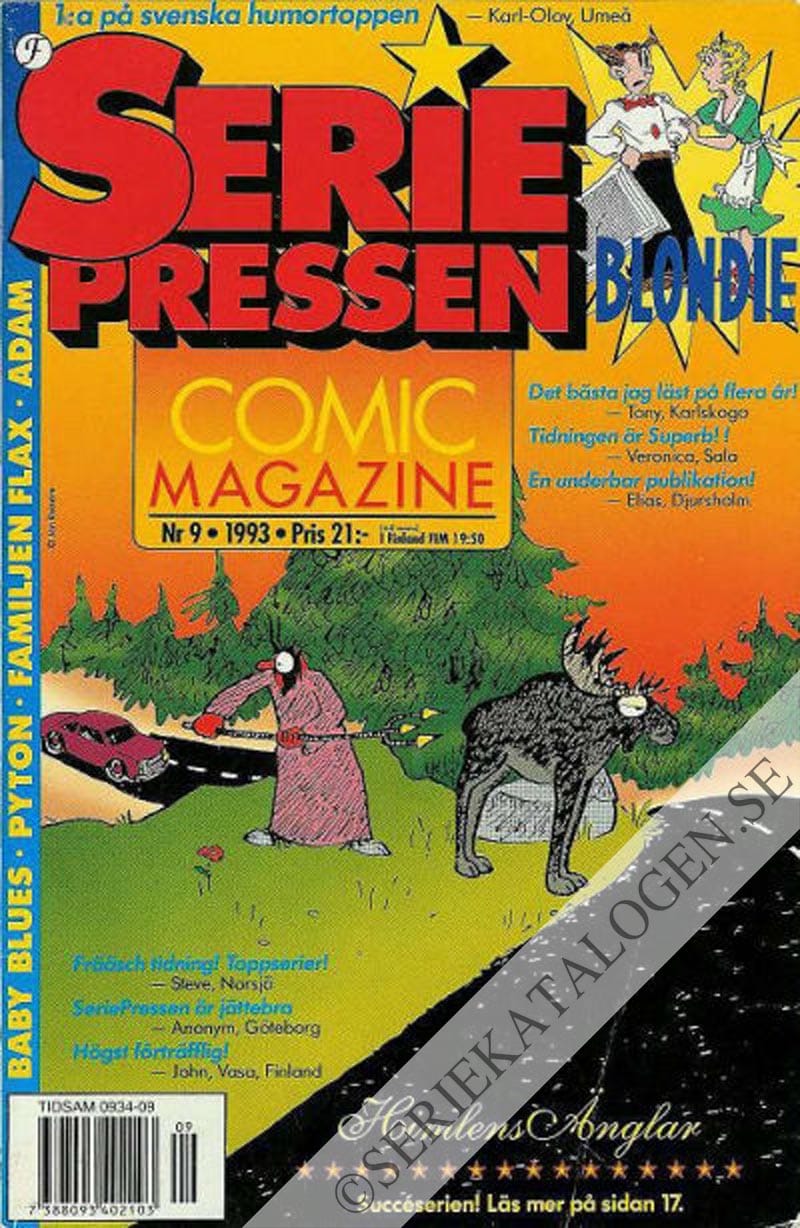 Framsida på Seriepressen #9 (1993)