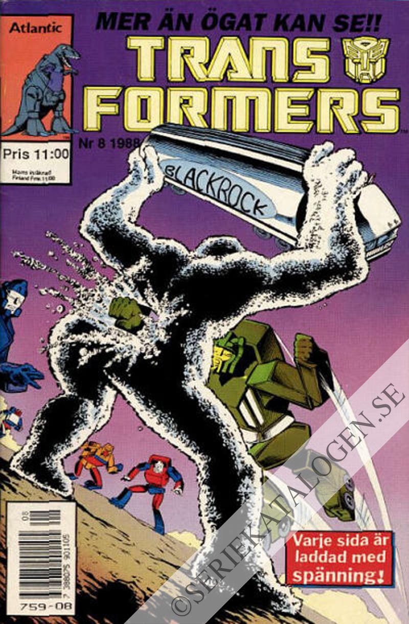 Framsida på Transformers #8 (1988)
