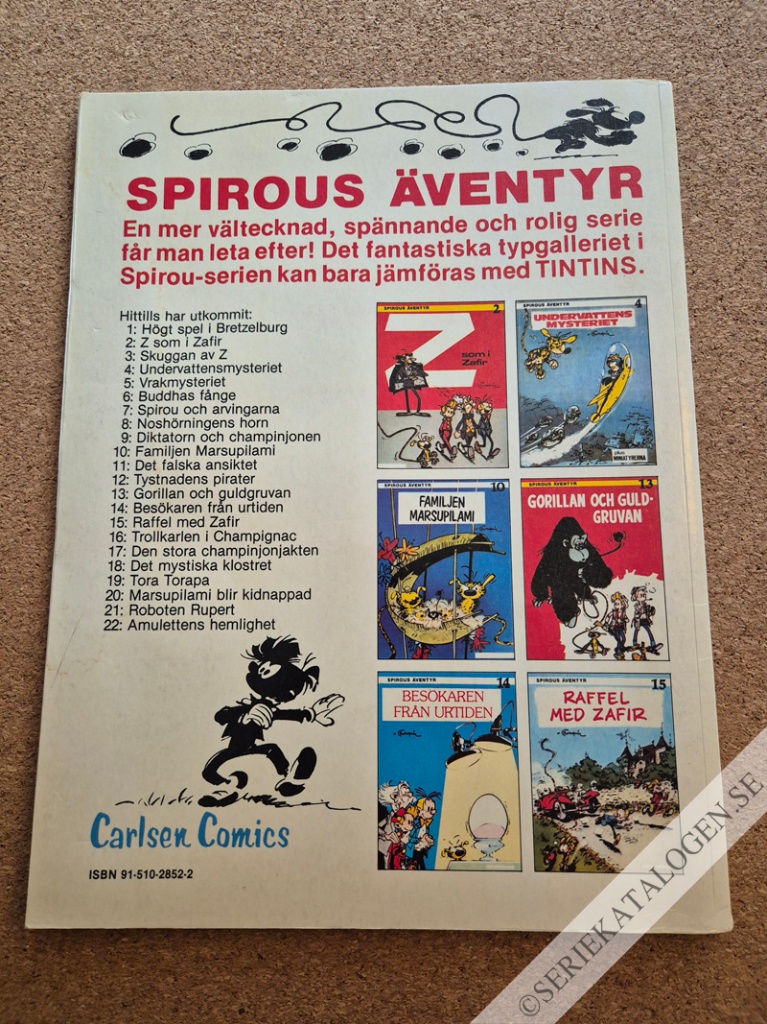 Baksida på Amulettens hemlighet (1982)