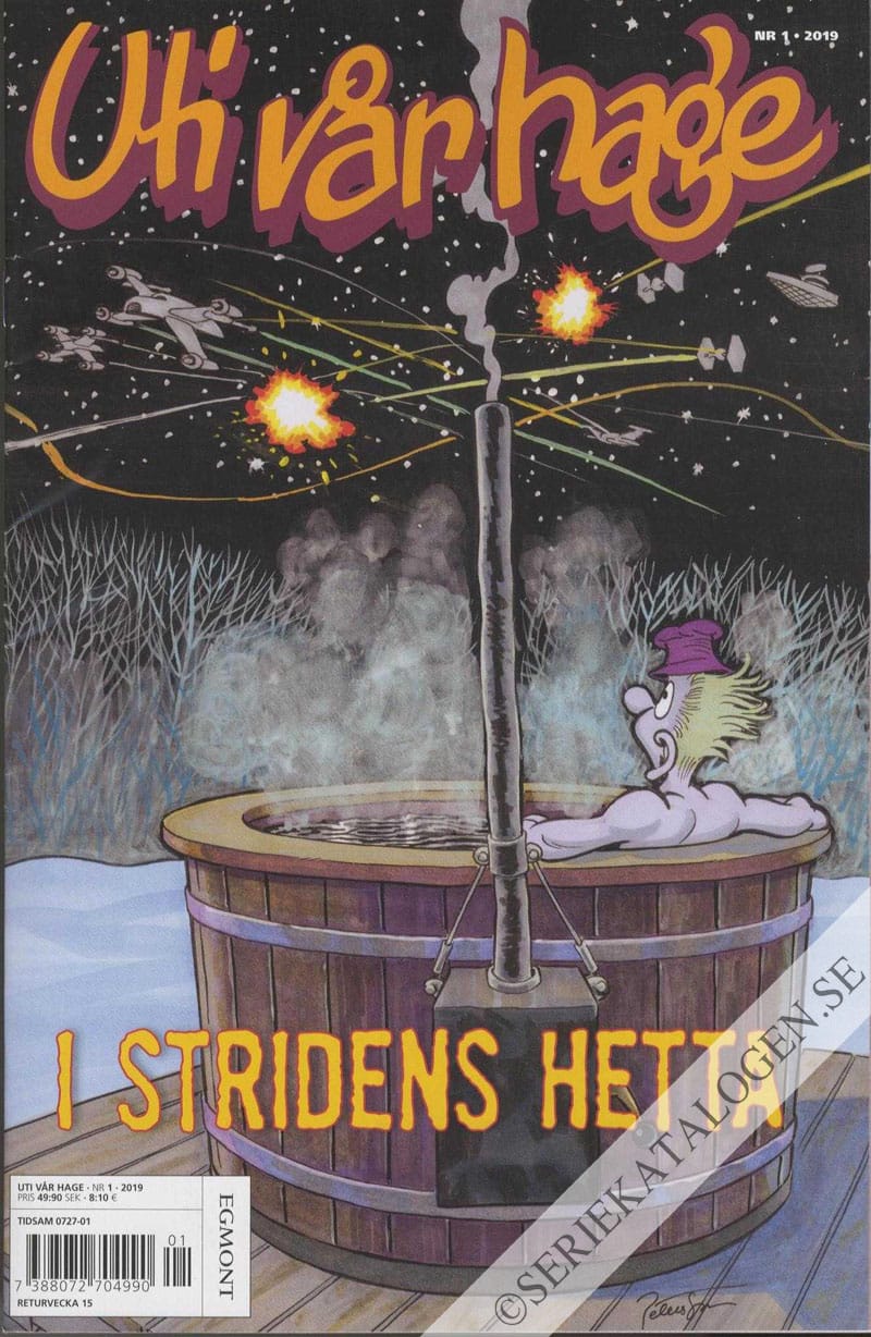 Framsida på Uti vår hage #1 - I stridens hetta (2019)