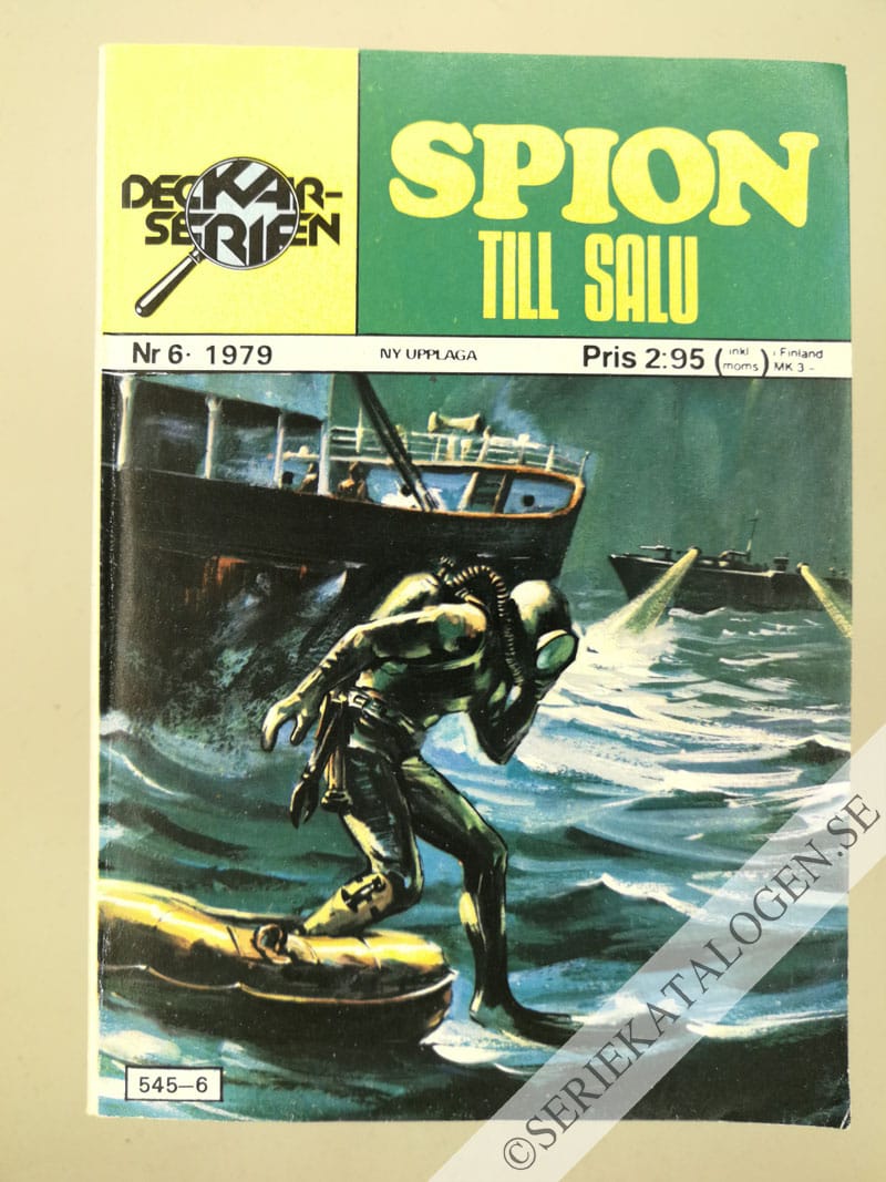 Framsida på Deckarserien Spion till salu (1979)