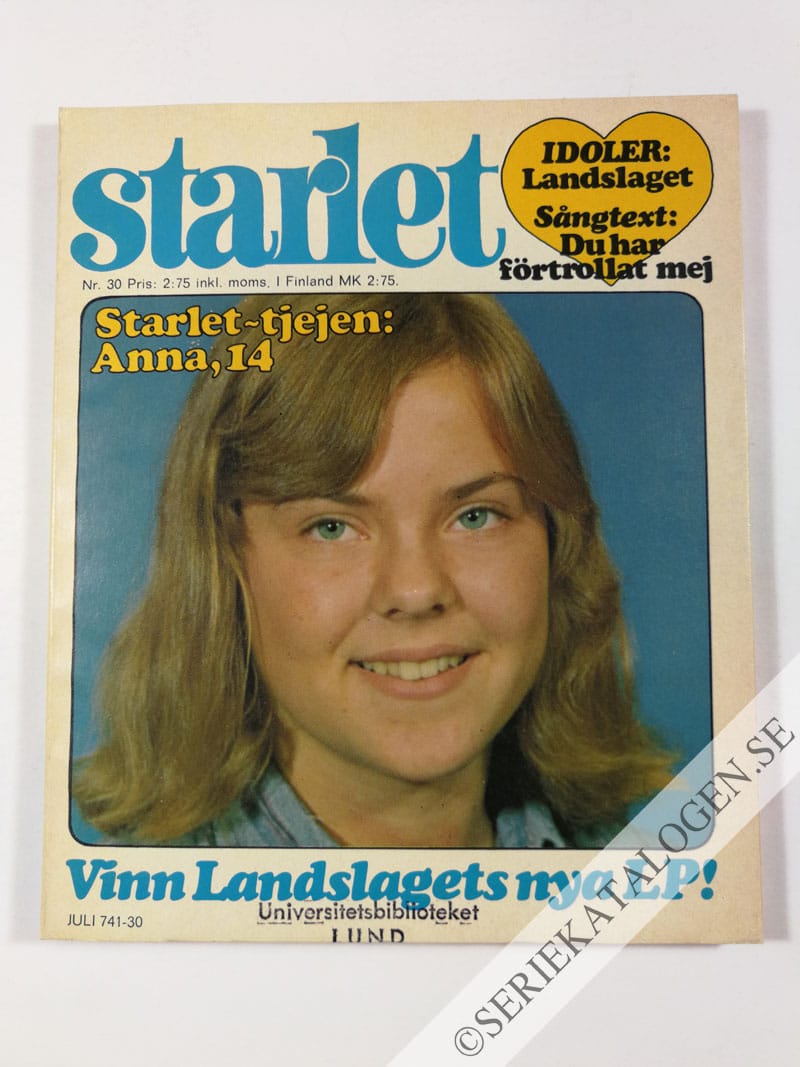Framsida på Starlet #30 (1976)
